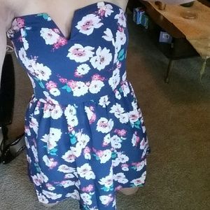 Strapless Floral Print Special Occasion Dress