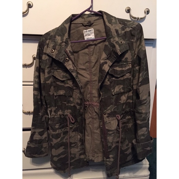 Cinch waist camo jacket