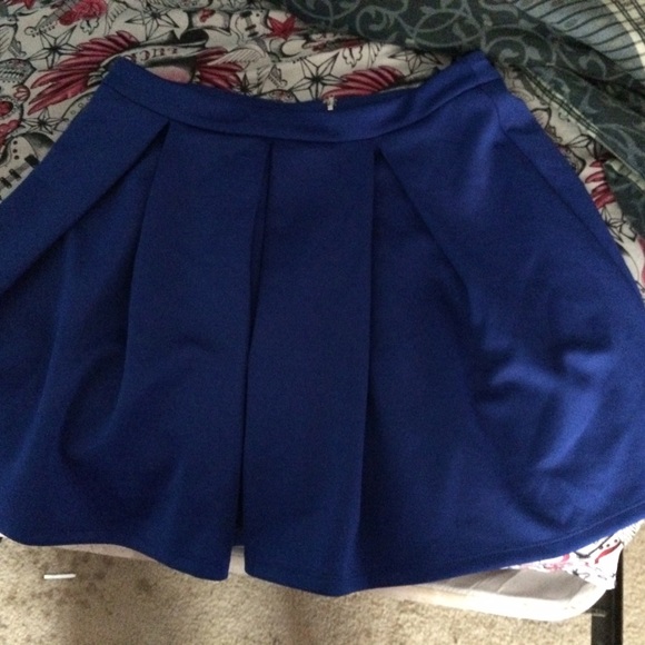 Blue skater skirt forever21