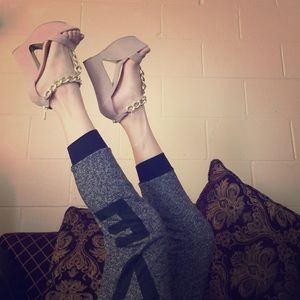 Khaki chained  wedges