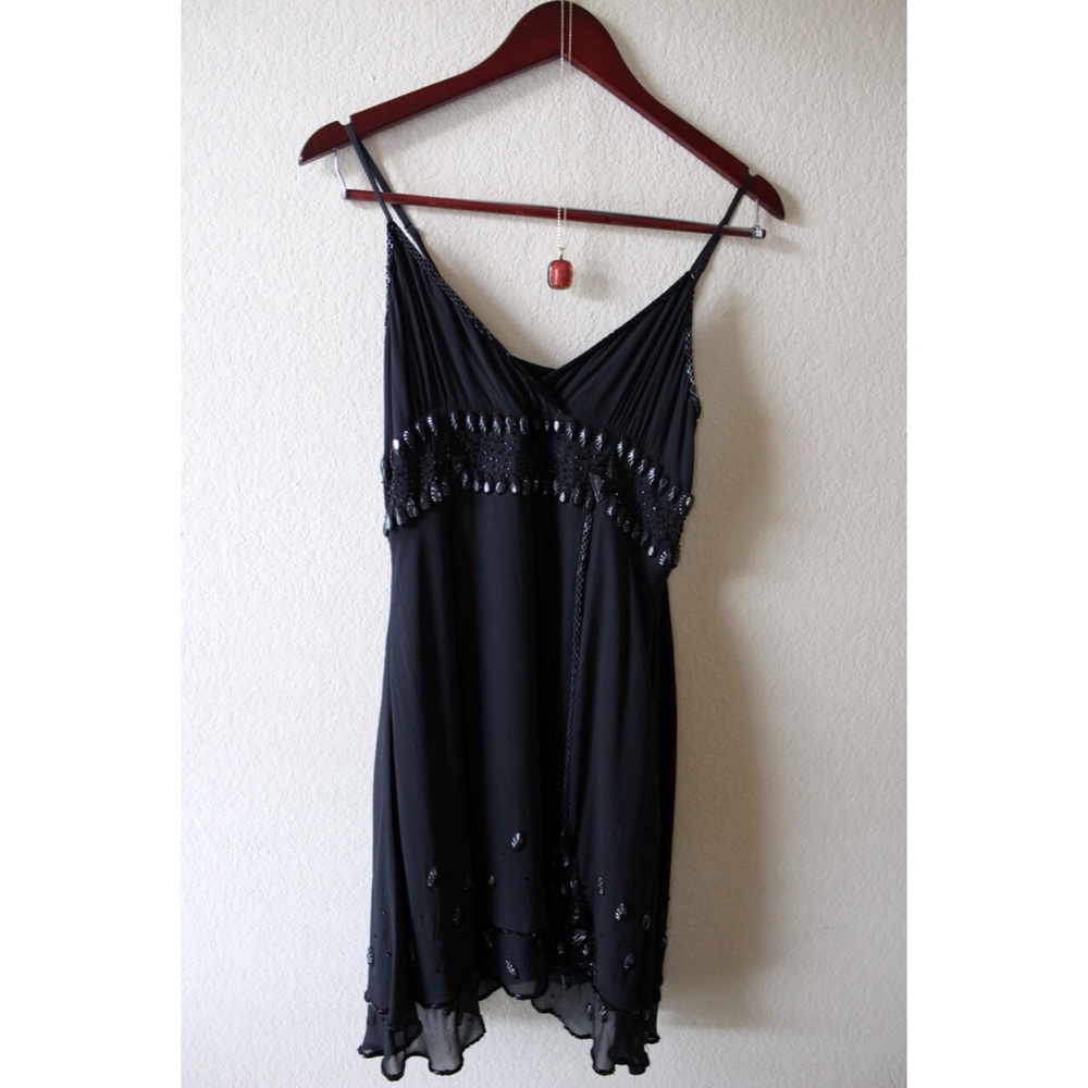 Bebe black jeweled dress