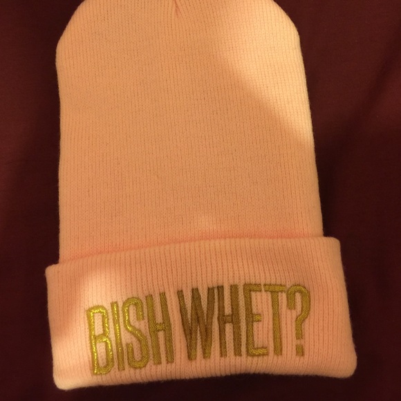 Light pink bish whet beanie