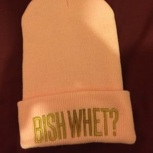 Light pink bish whet beanie