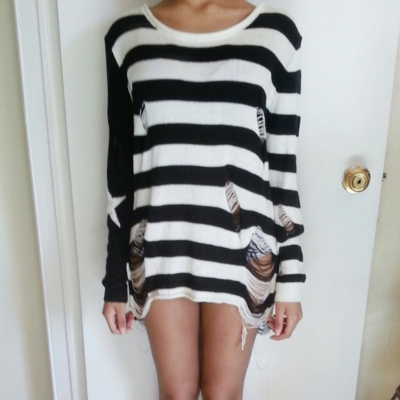 Wildfox Inspired Distressed Sweater