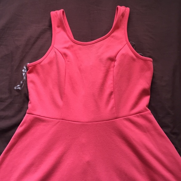 Coral skater dress