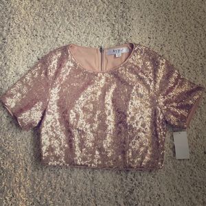 Crop sequin top
