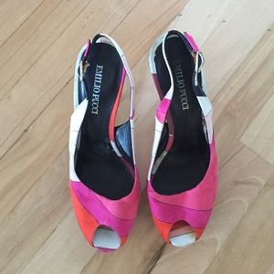 Emilio Pucci peep toe pumps - Size 39