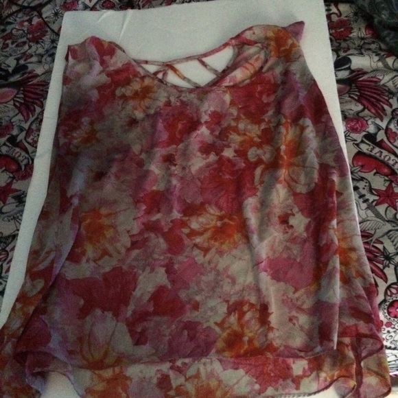 Pink flowers shirt