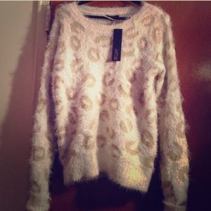 White & Gold APT. 9 Sweater! NWT!