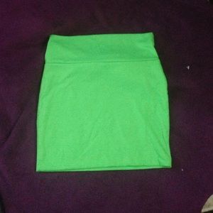 Neon green skirt