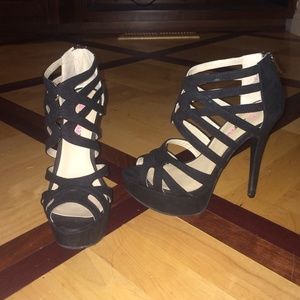 Black Strappy Heels