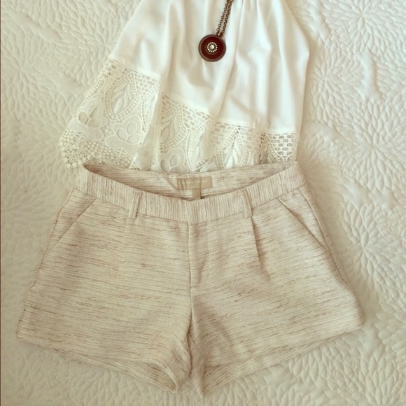 Banana Republic Gold Sparkle Shorts