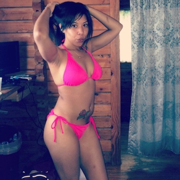 Hot pink bikini