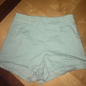 Mint Green High Waisted Shorts