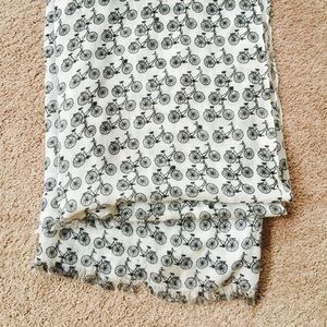 Anthropologie Shiloh Scarf Bicycle Print