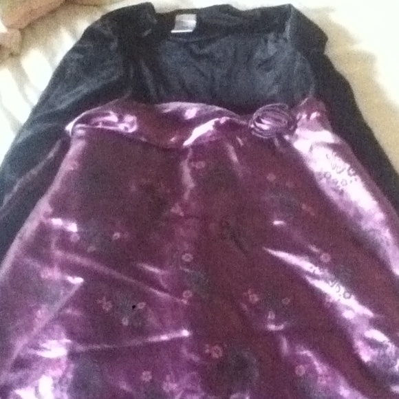 purple and black dress