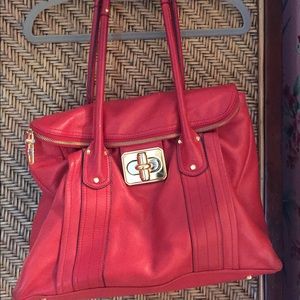 red B Makowsky handbag