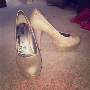 Gold heels!