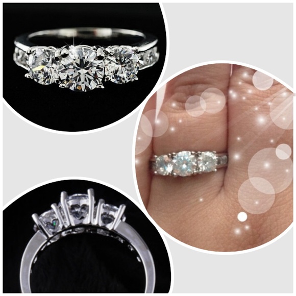 🎉HP 🆕 Gorgeous 18k CZ Ring - Picture 2 of 4