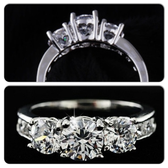 🎉HP 🆕 Gorgeous 18k CZ Ring - Picture 3 of 4