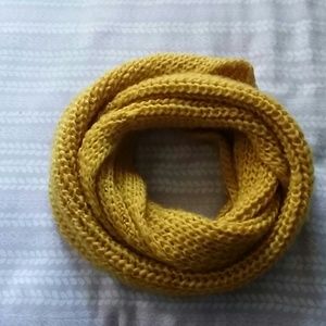 Yellow mustard infinity scarf