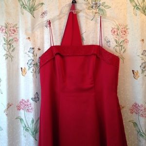 Apple red bridesmaid dress