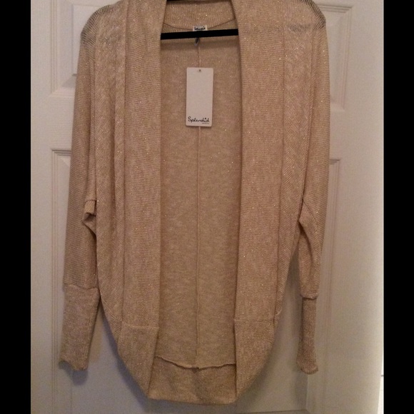 Splendid light gold cardigan NWT