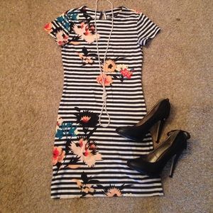 Floral Stripe French Connection Dress