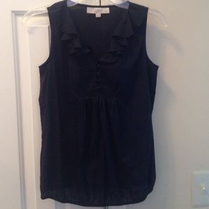 Navy Ann Taylor loft cotton sleeveless top xxsp