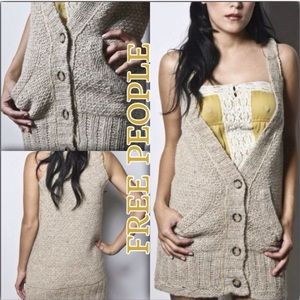 Free People Oatmeal Sweater Vest