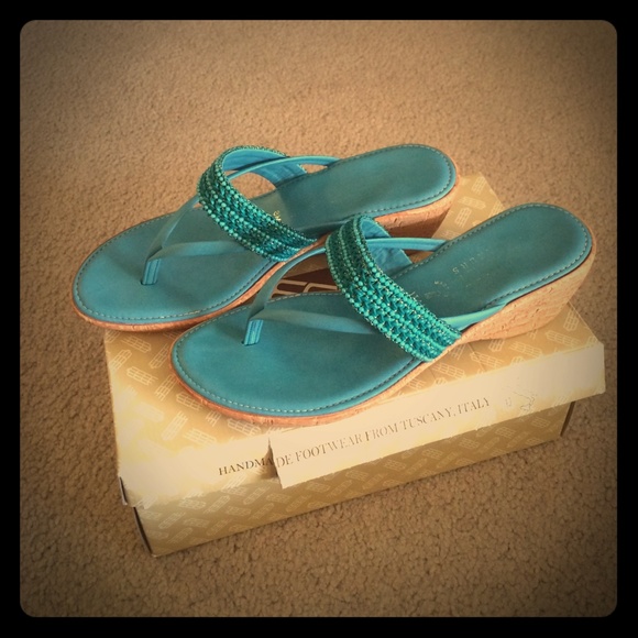 Teal sandals