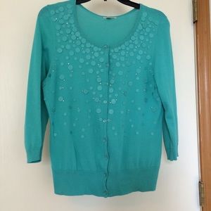 Halogen turquoise sweater