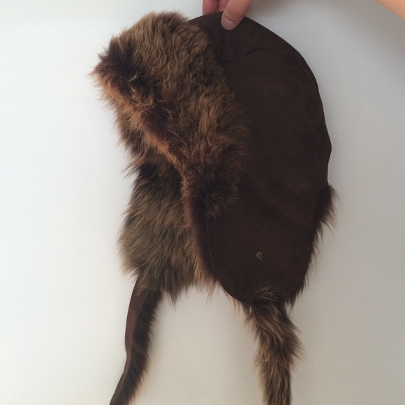 Shearling aviator style hat main image 2