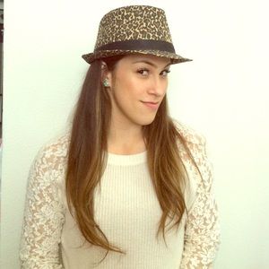 Cheetah Print Fedora