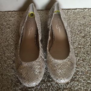 Jessica Simpson snakeskin flats