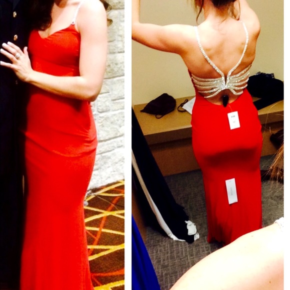 Red gown