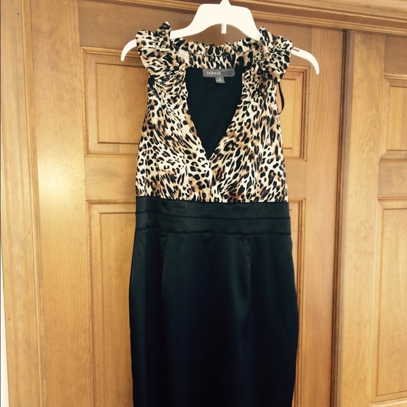 Semi-formal leopard print top dress
