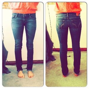 Jeans, worn a couple times. no chafing