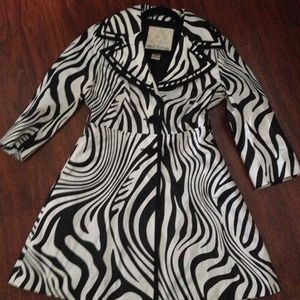 Arden B zebra striped coat. New never worn