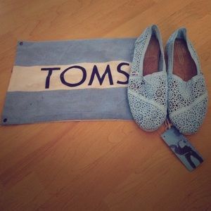 Light Blue Crochet Toms