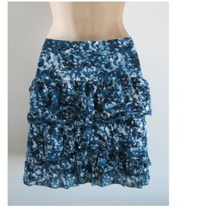 LOFT Tiered Pattern Skirt