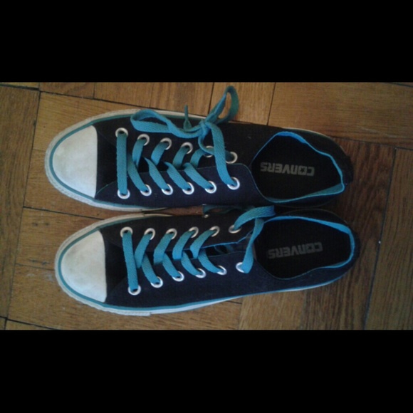 Black with Blue Trim Unique Converse