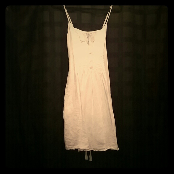 White Linen Summer Dress