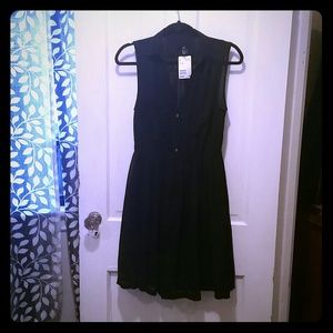 Black collared dress