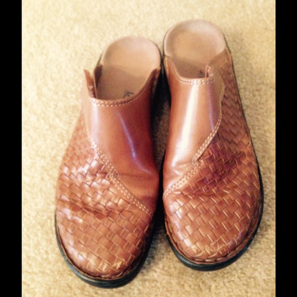 Leather mules by Clark