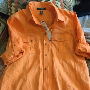 Ralph Lauren orange shirt