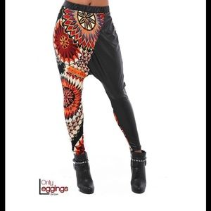 Kaleidoscope faux leather pants