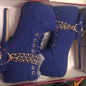 Blue booties