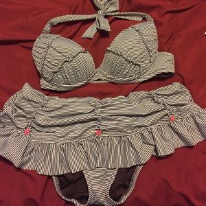 Betsey Johnson two-piece swimsuit size small