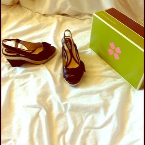 Naya by Naturizer black wedge espadrilles NEW